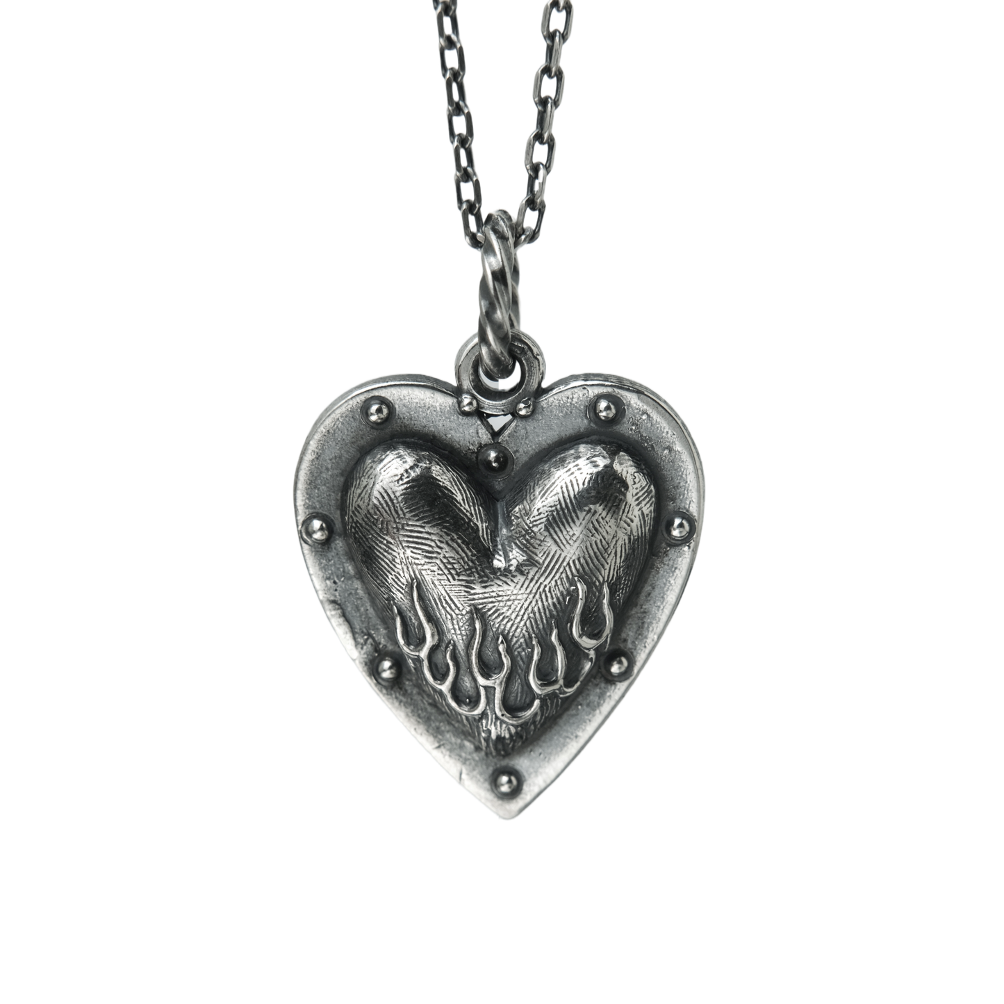 Flaming Metal heart