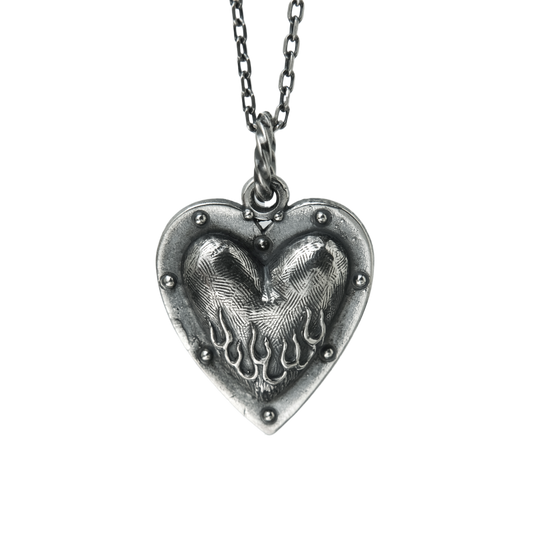 Flaming Metal heart