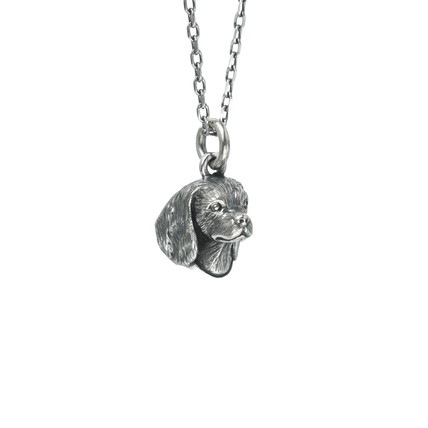 King charles spaniel bust pendant