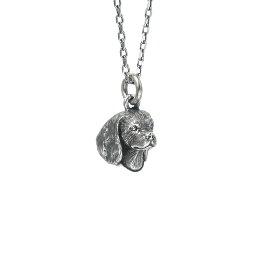 King charles spaniel bust pendant
