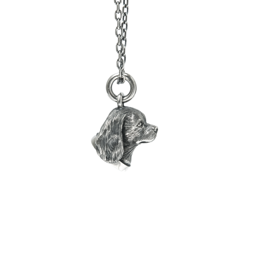 King charles spaniel bust pendant