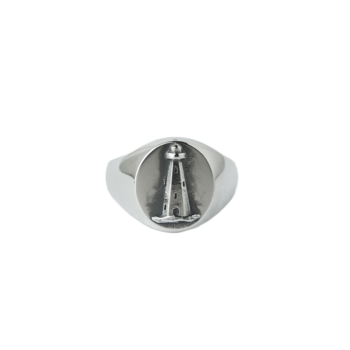 Lighthouse oval signet ring