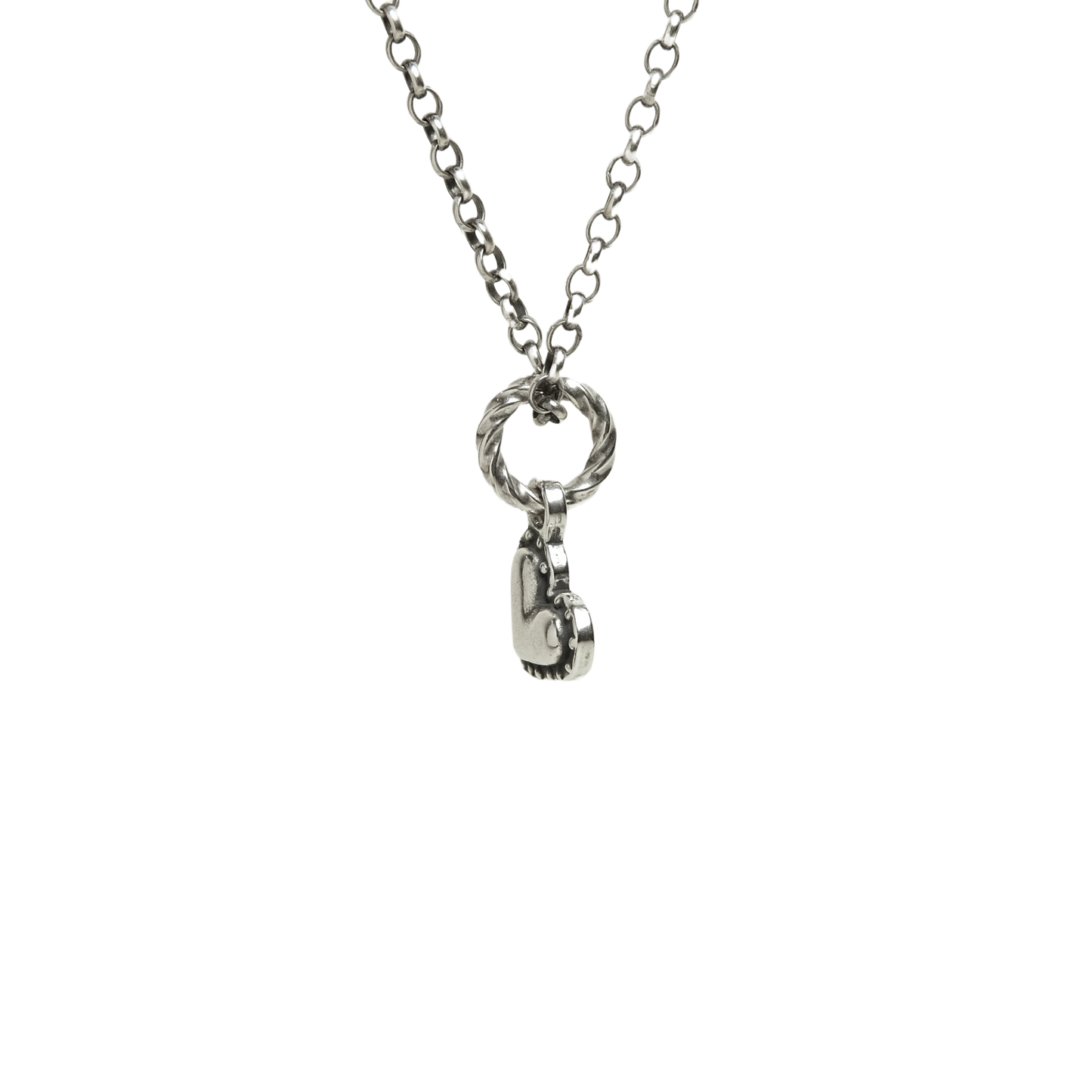 Riveted silver heart