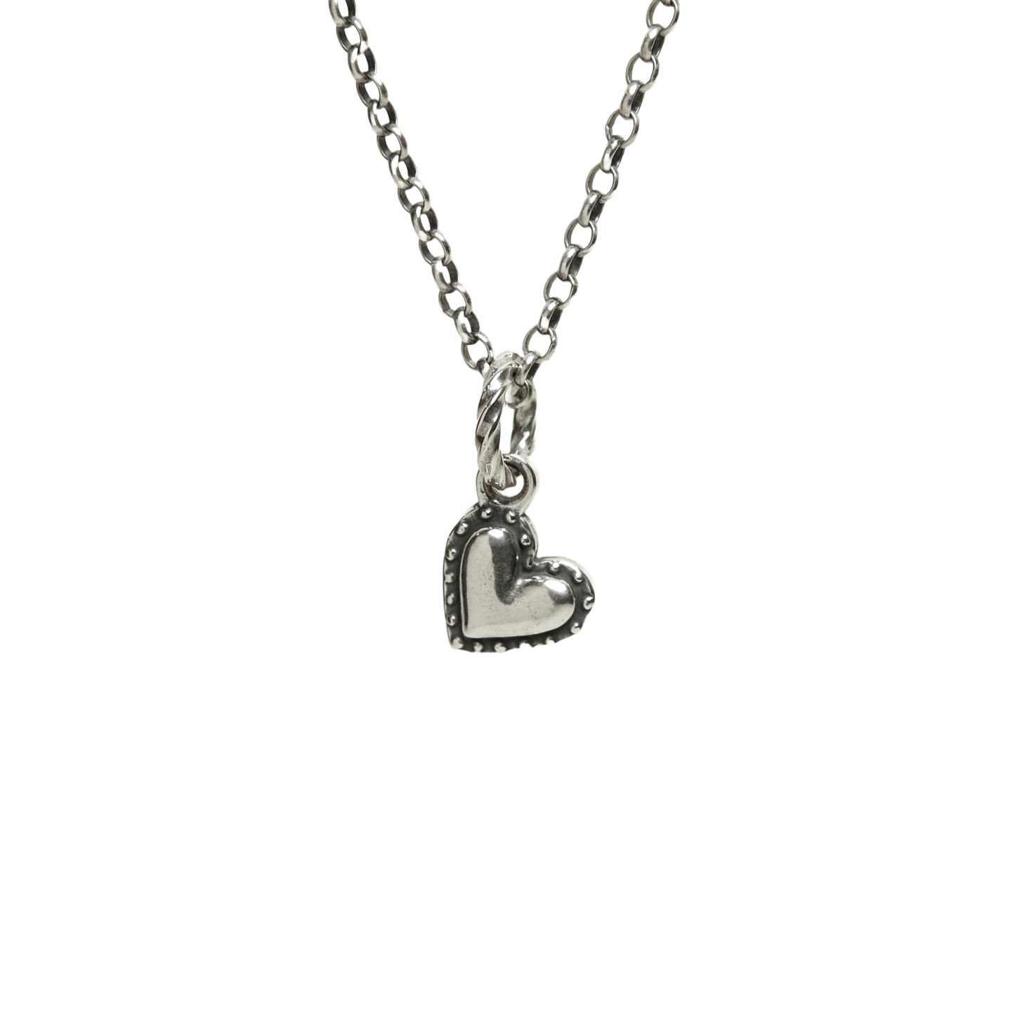 Riveted silver heart