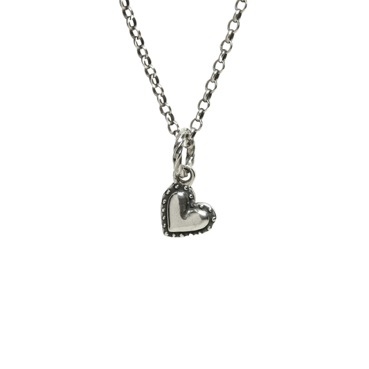 Riveted silver heart