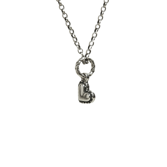 Riveted silver heart