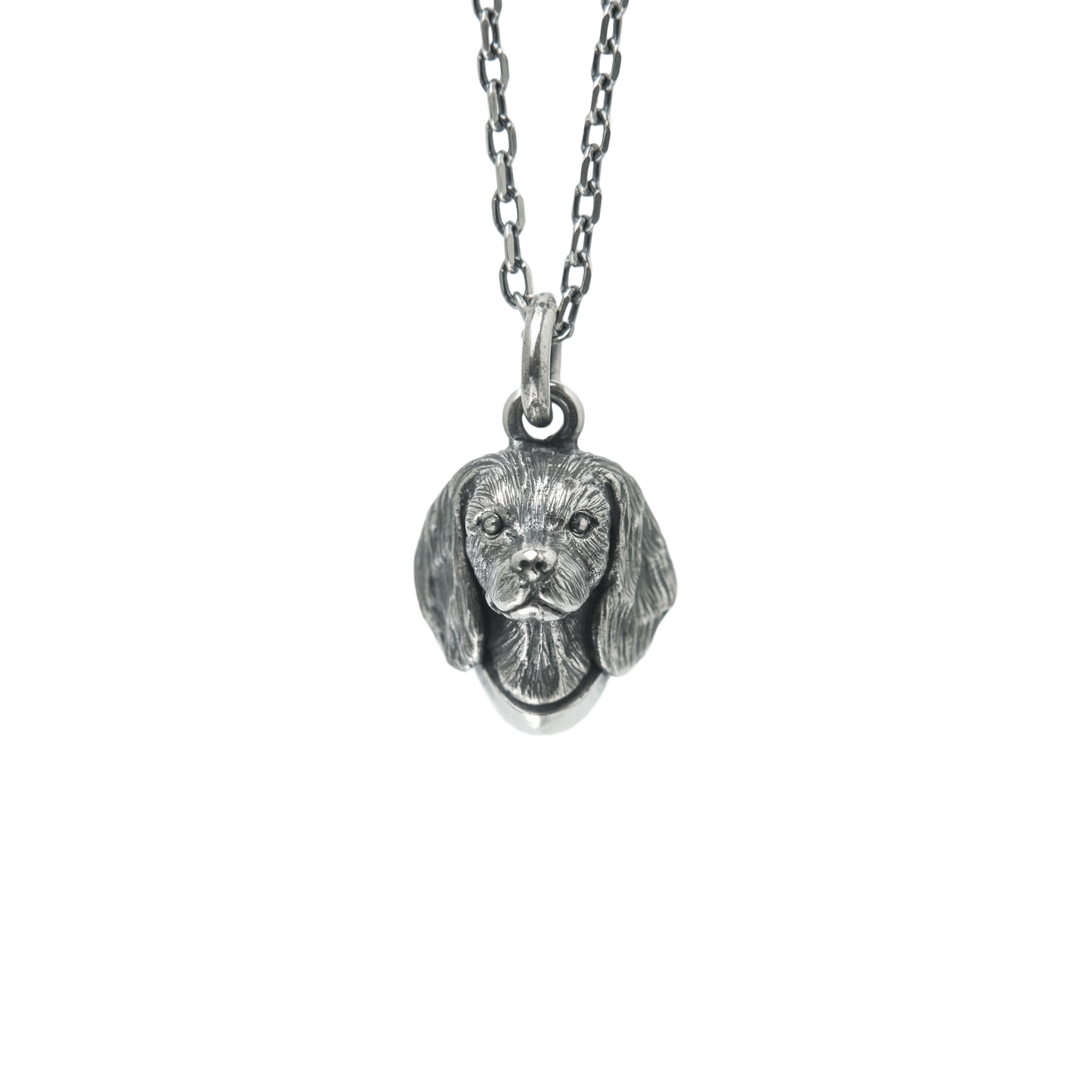 King charles spaniel bust pendant