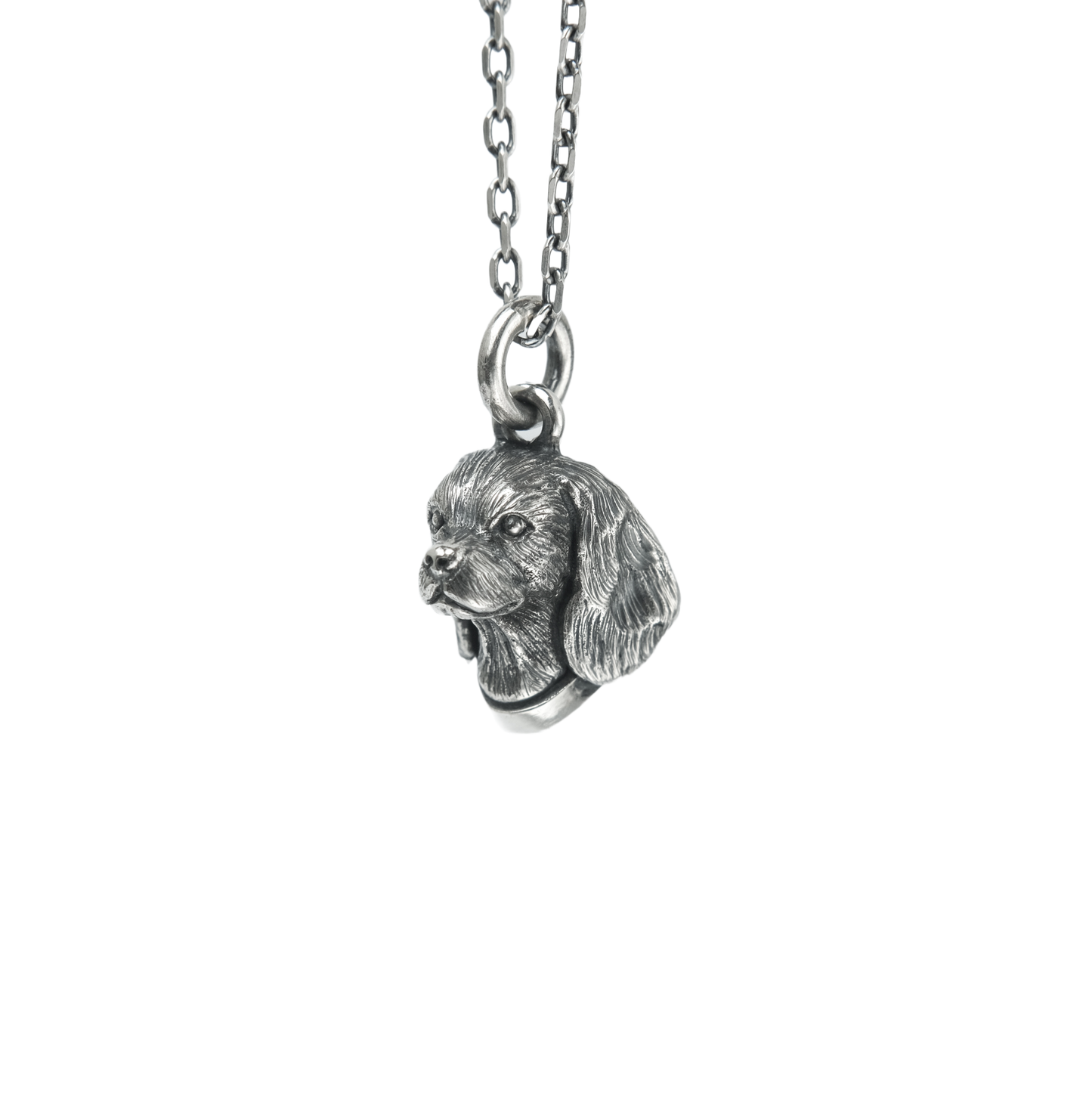King charles spaniel bust pendant