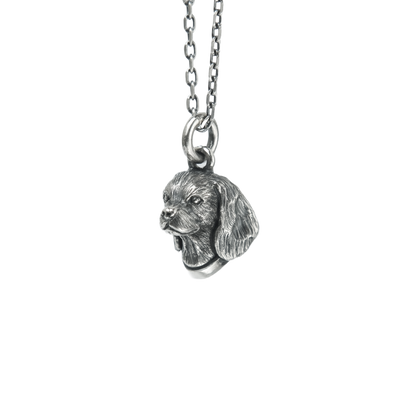 King charles spaniel bust pendant