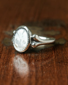 Mother of pearl skull ring