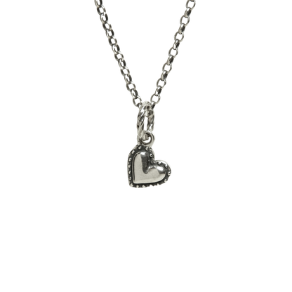 Riveted silver heart